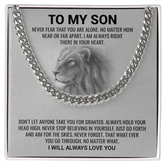 To My Son | I Will Always Love You - Cuban Link Chain
