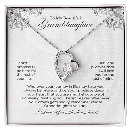 To My Beautiful Granddaughter | I Love You With All My Heart - Forever Love Necklace